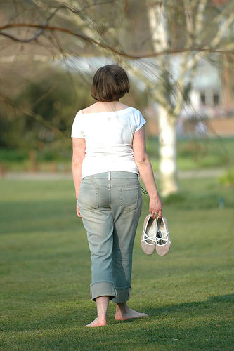 Walking barefoot